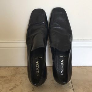 Prada Leather with Rubber Sole Loafers